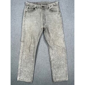 Vintage Levis 501 Jeans Mens 34x30 Gray Acid Wash Straight Leg Made USA 90s